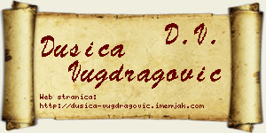 Dušica Vugdragović vizit kartica